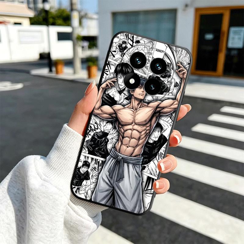

Anime Fushiguro Toji JUJUSU Soft Phone Case for Xiaomi Redmi Note 12 13 14 15 Pro Plus 11 12S 11S 11T 10 4G Black Cover Back She Redmi Note 14 4G