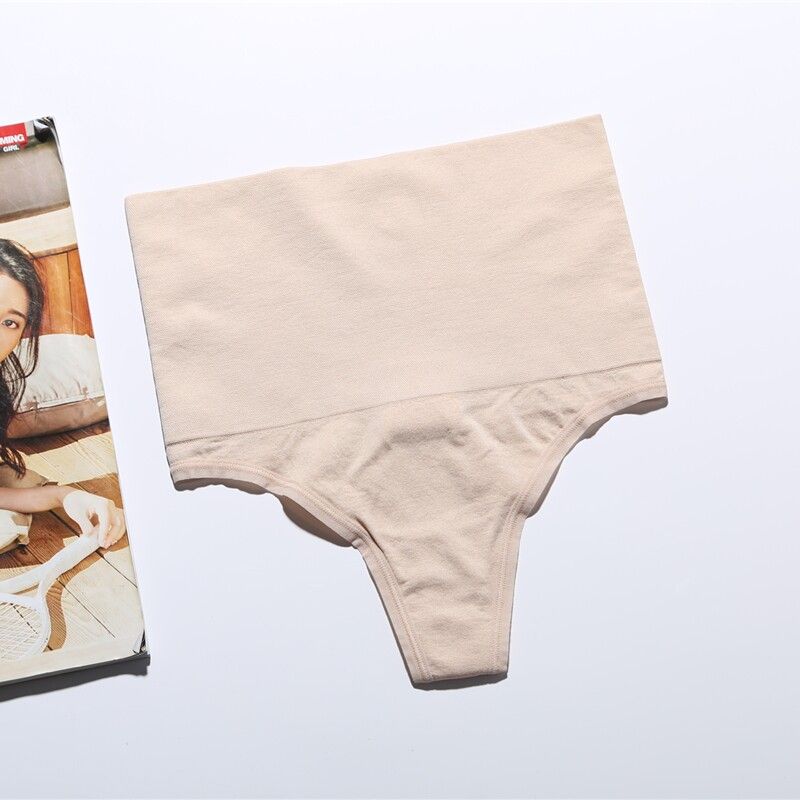 Fashion Good Goods! High Waist Belly Contracting T-Back Women's Sports Workout Sexy Seamless Yoga Shapewear Underwear