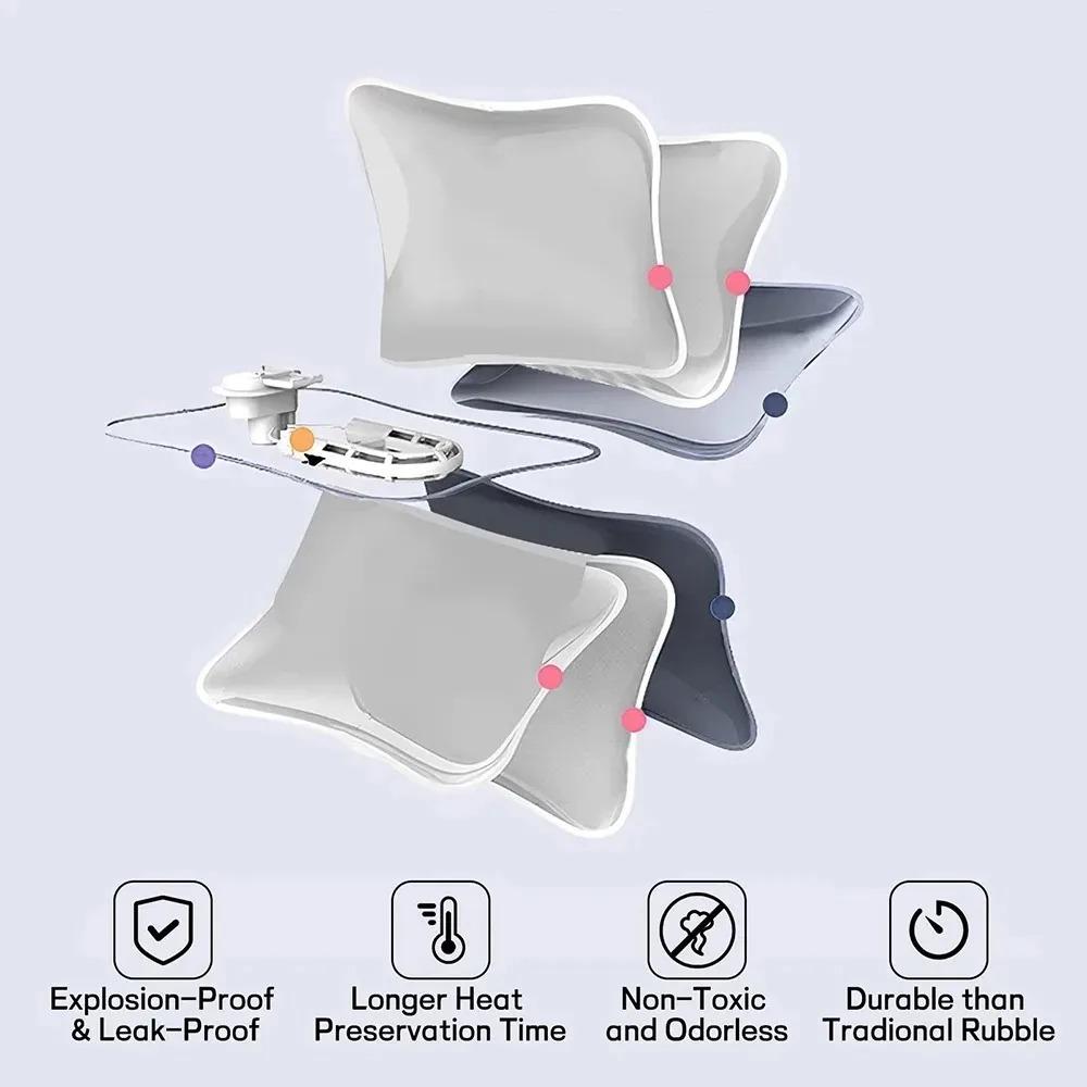Rechargeable Hot Water Bottle Hot Water Bottle with Plush Cover Relieve Neck Shoulder Hands Feet and Get Rid of Cold