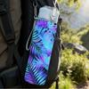 1PC Tropical Blue Palm Leaf Art 750ml Color Plastic Sports Water Bottle Leakproof Flip Straw Lid Suitable for Sports Office Home Use