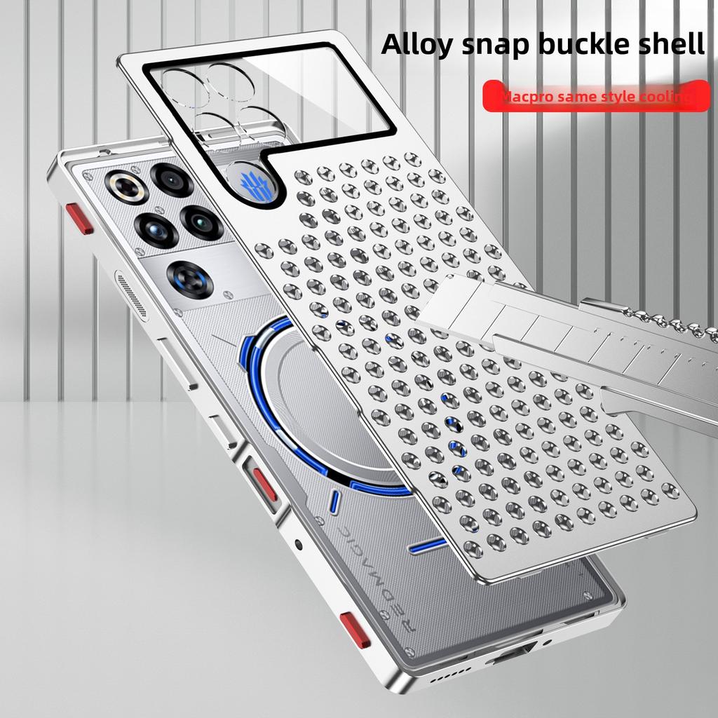 For Red Magic 11 Pro/11S Pro+ Metal Phone Case with Heat Dissipation & Anti-Fall Protection With Shoulder Button Version