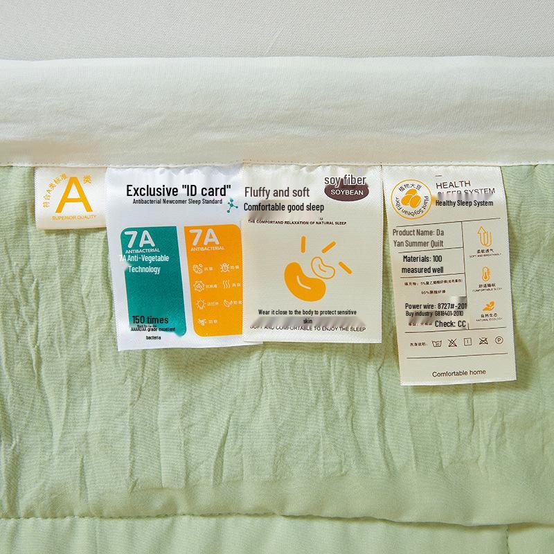 7A Antibacterial Summer Air Conditioner Quilt - Washable Cooling Cotton Quilt for Dorms and Students