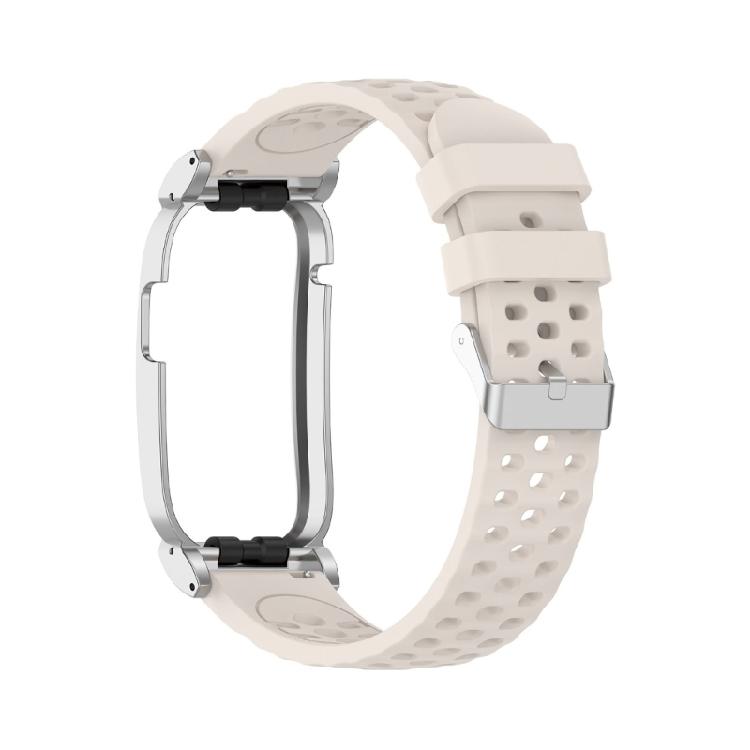 Model-Specific Replacement Band with Metal Protective Frame, Multiple Adjustment Holes and Open Silicone Design for CIRQA