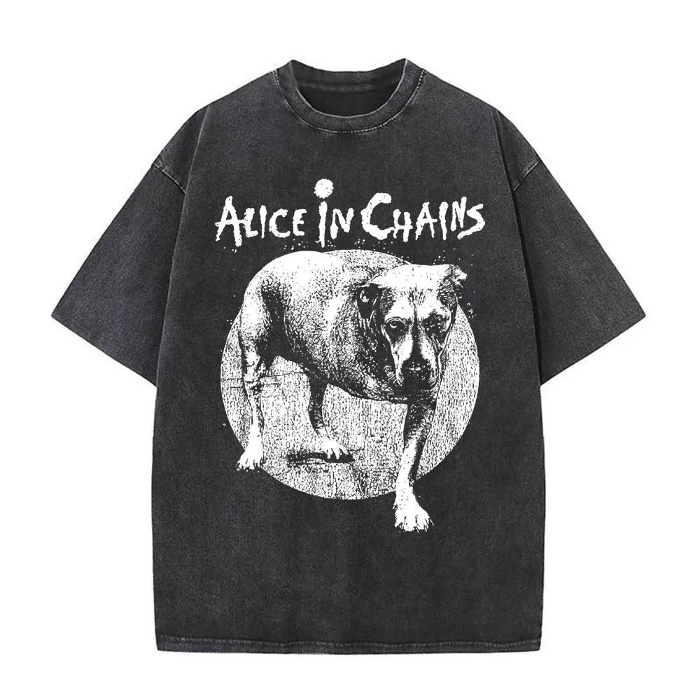 Prané Vintage Rocková Kapela Alice in Chains Grafický Potisk Obalu Alba Tričko Pánské Dámské Gotické Punkové Trička s Kulatým Výstřihem