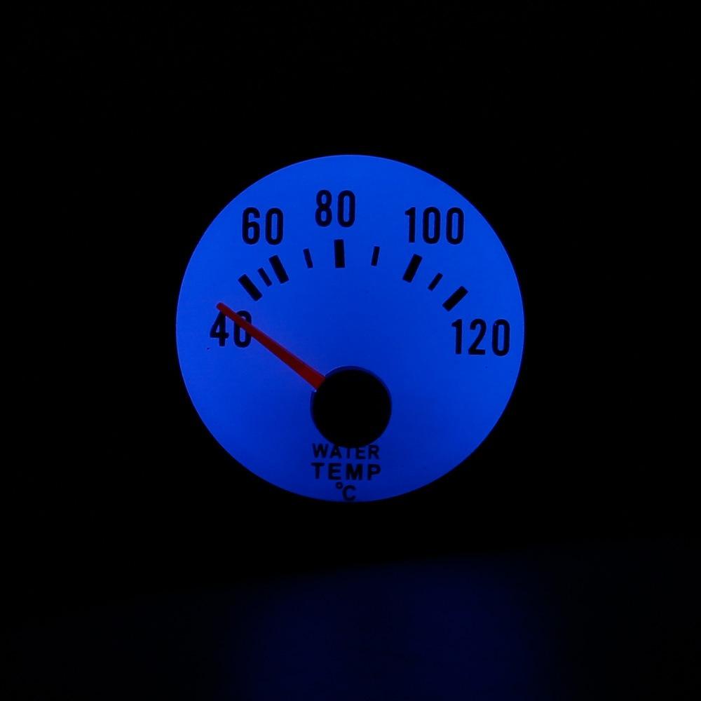AD Black Shell White Backlight Car Water Temperature Gauge 52mm Temp Meter 40-120 Celsius With Water Temperature Sensor 10mm