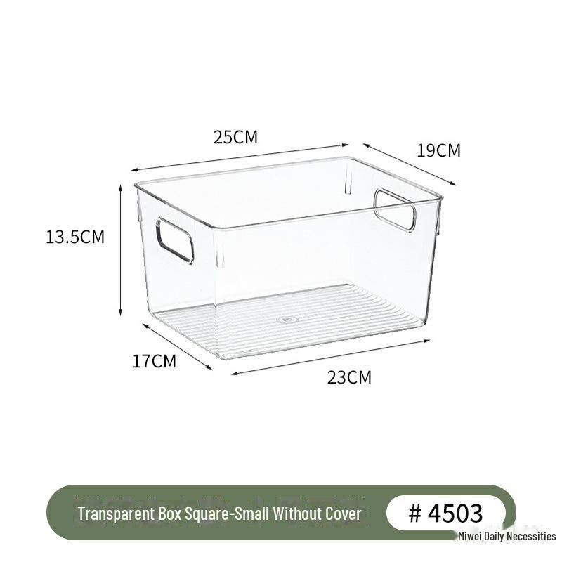 Transparent Acrylic Desktop Storage Box: Rectangular Mirror Cabinet for Cosmetics, Stationery, or Kitchen Essentials