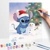 Disney Stitch Christmas Snowman Digital Oil Painting Art Kit Hand Filled Home Decor