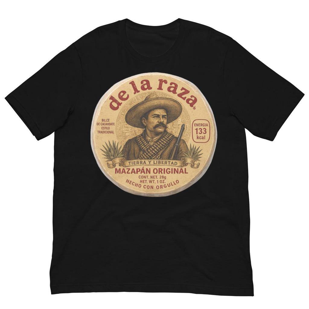 De La Raza Zapata Mazapan Shirt, Tierra Y Libertad Mexican Revolution Tee, Emiliano Zapata Vintage Candy Label Graphic