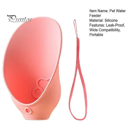 Dog Walking Water Feeder Bottle Adapter, Silicone Foldable Pet Drinking Cup, Portable Adapter Feeder, Leak-Proof Dispenser for Standard Bottles