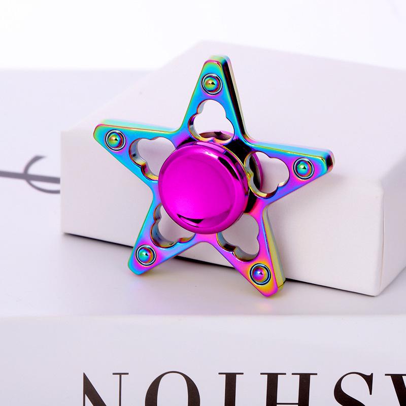 Metallischer Fidget Spinner mit landschaftlichem Motiv: Beliebtes Promi-Straßenmarkt-Dekompressionsspielzeug