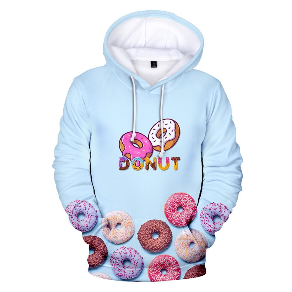 Hip Hop Beliebt Bequem Donut 3D-Druck Hoodies Sweatshirts Herren/Damen Sweatshirt Erwachsener/Kind Freizeit Pullover