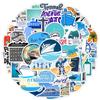 50 Sheet Pack: Waterproof Cruise Travel Graffiti Stickers for Water Bottles & Phones