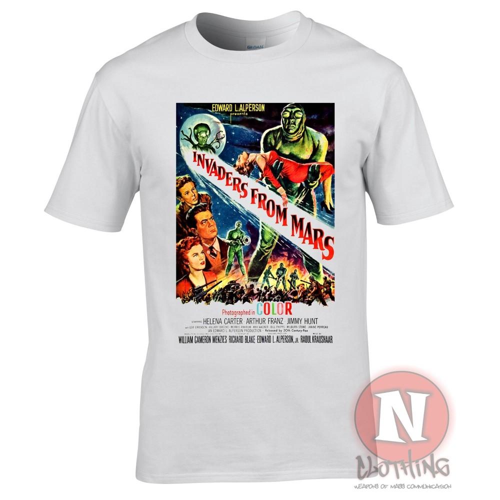 Invaders from Mars T-shirt Classic Science Fiction Movie Poster 1953