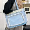 Cute Japanese Ita Bag Transparent Large Capacity Lolita Shoulder Bag Tote Handbag Women