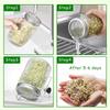 Seed Sprouting Jar Kit Wide Mouth Durable Glass Sprout Grower with Stainless Steel Screen for Easy Filling and Rinsing at Home