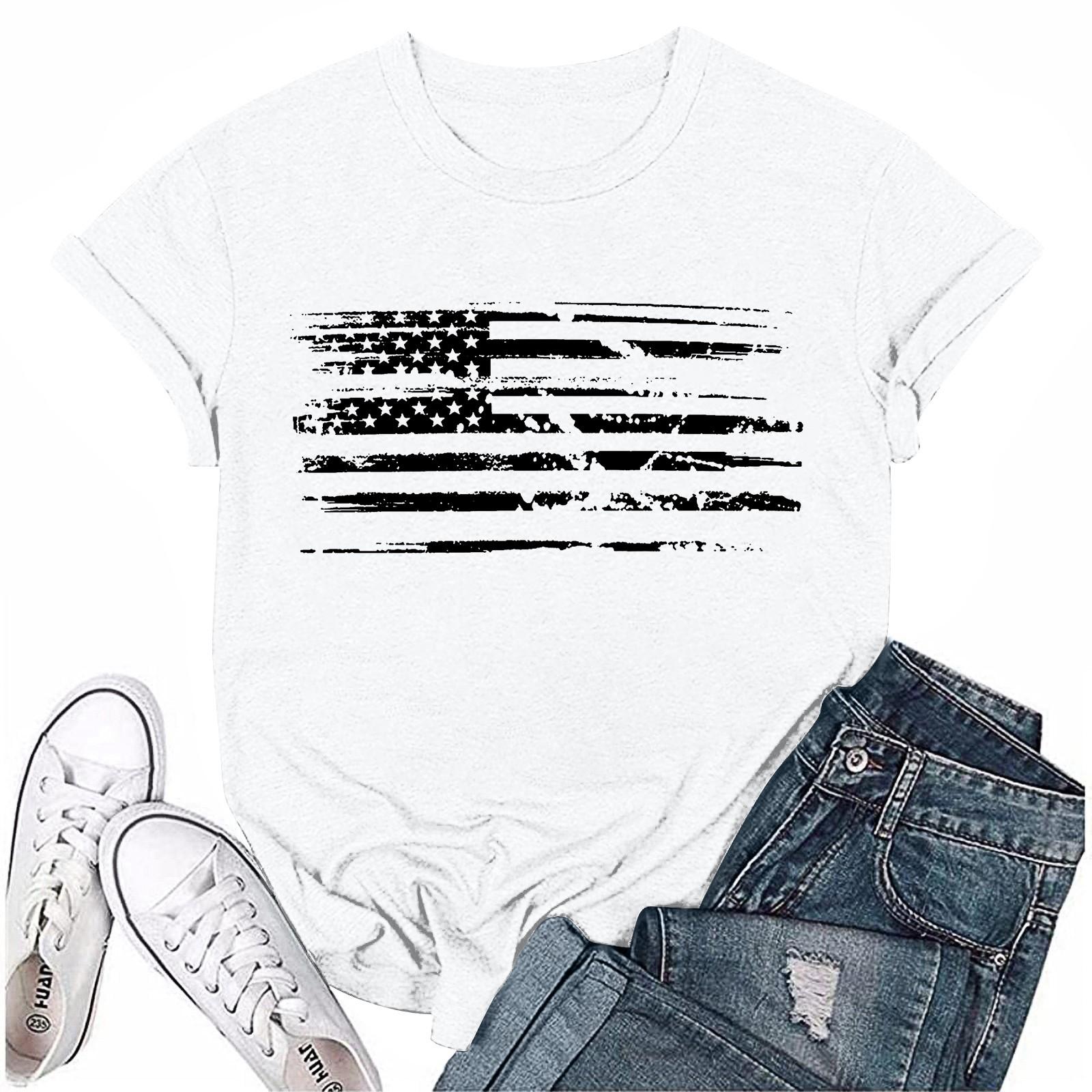 

Женская модная повседневная плиссированная футболка с коротким рукавом с принтом XL белый