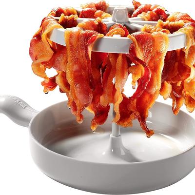 Suporte para Bacon Churrasqueira Suporte para Churrasco Microondas Suporte para Churrasco de Bacon Suporte para Churrasco de Plástico Suporte para Bacon
