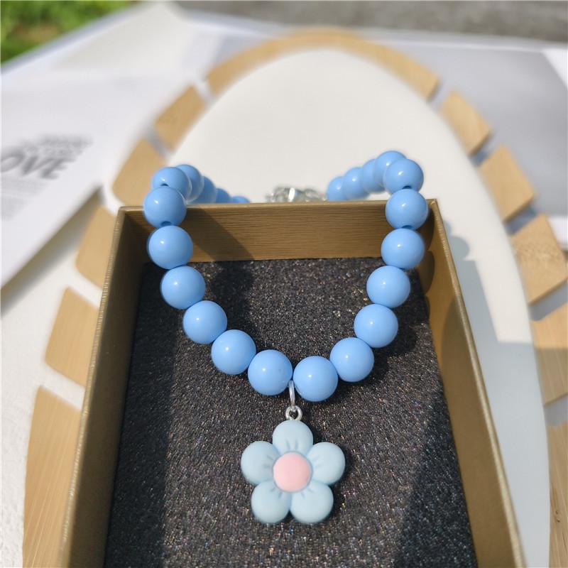 Macaron color matching pet necklace cat dog necklace Hyunya flower pendant small dog kitten collar neck jewelry