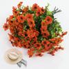 Yousheng 7 Stems Artificial Violets Flowers Faux Silk Violets Bouquet UV Resistant Outdoor Fake Bloom for Vase Home Garden Wedding Decor