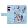 For Oppo Reno13 F 5G/4G Case PU Leather Floral Phone Cover with Card Slots/Wrist Strap