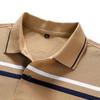 Septwolves Men's Short-Sleeve Business Casual Striped Polo T-Shirt