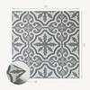 Self-Adhesive Vinyl Tiles with Print Mosaic Pattern with Ornaments 4X50X50 Cm