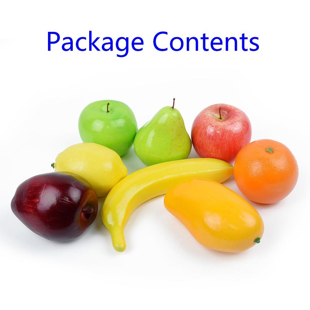 8x Artificial Fruit Home Party Fake Lifelike Home Kitchen Display Props
