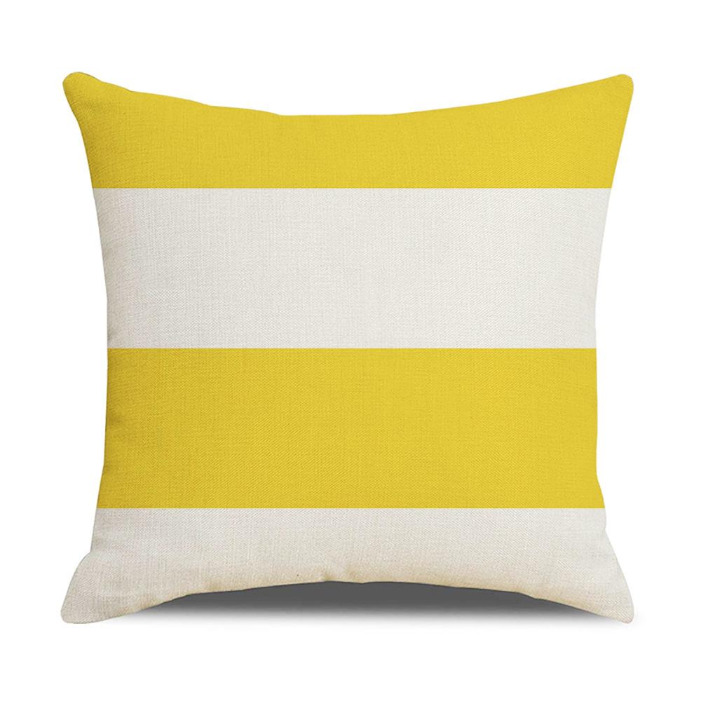 Nordic Simple Pillow Ins Blue Geometric Linen Cotton and Linen Sofa Car Polyester and Linen Pillow Cushion Cover