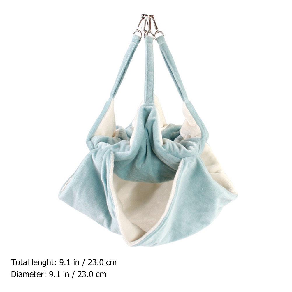 Hamster Hammock Double Layers Flannel Pet Hanging Bed Swing Warm Nest Small Pet Sleeping House for Winter Fall