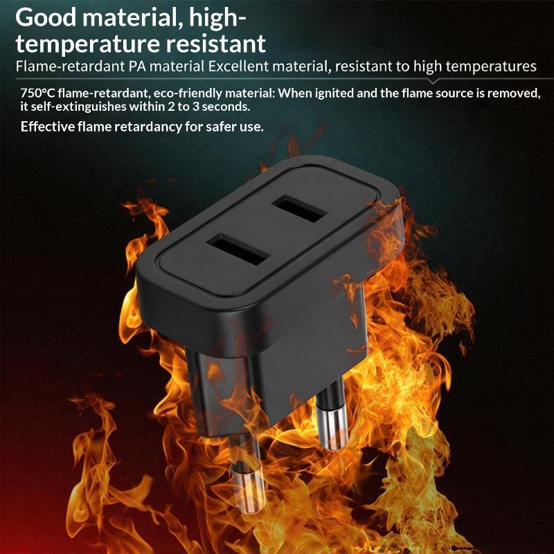 1Pcs Usa Japan To South Korea Russia Europe European Regulation Charge Converter 2.5A Us To Eu Plug Outlet Power Socket Adapter