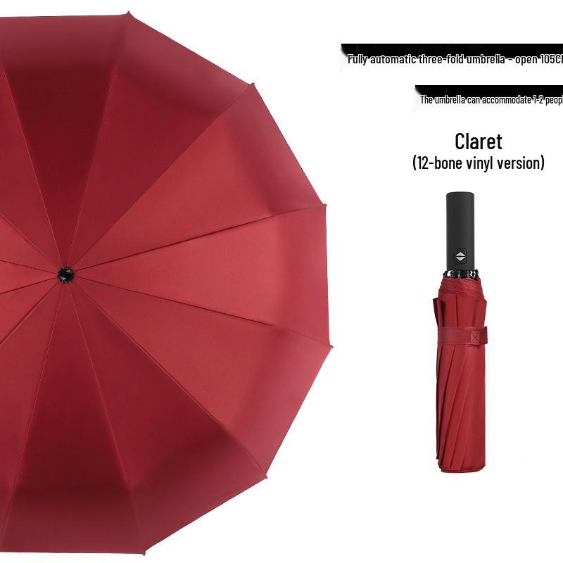 Enhanced Automatic Folding Umbrella for Men & Women: Dual-Use Sun & Rain Protection with Thickened Sunshade & UV Shield
