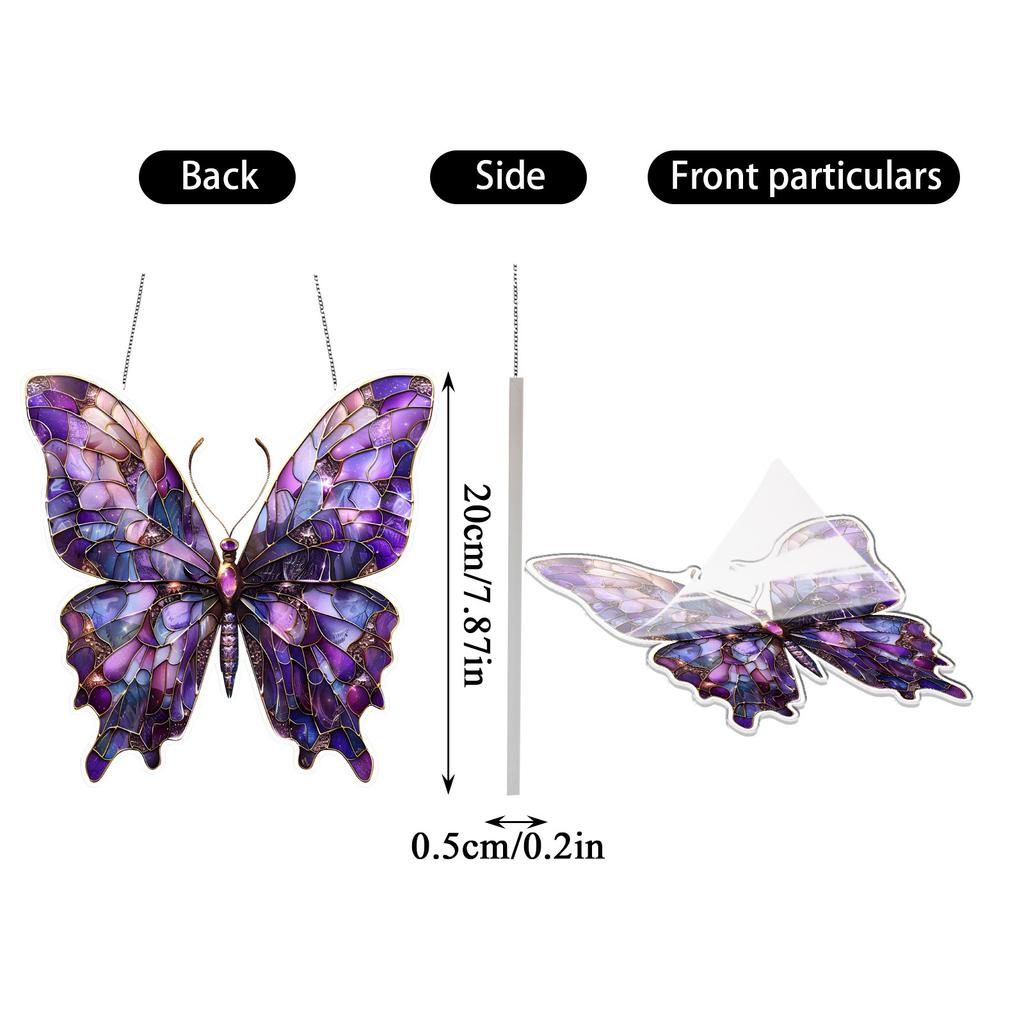 Art Flower Painted Window Decoration Hanging Acrylic Window Decoration Hanging, Creative Lighting Craft Pendant Light Home Decoration Hanging