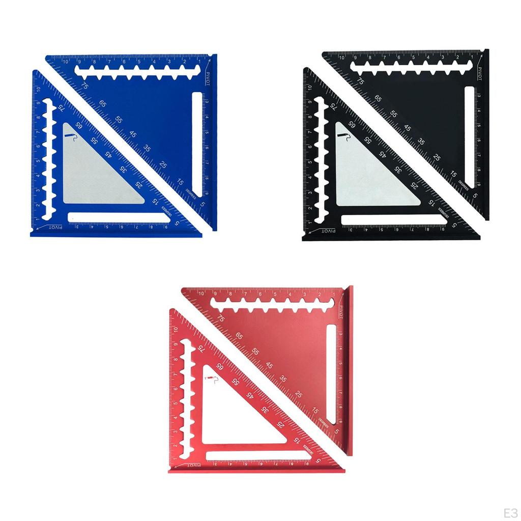 Escuadra de triángulo de 45/90 grados, escuadra de carpintero, profesional, resistente al desgaste, calibre de medición para bricolaje
