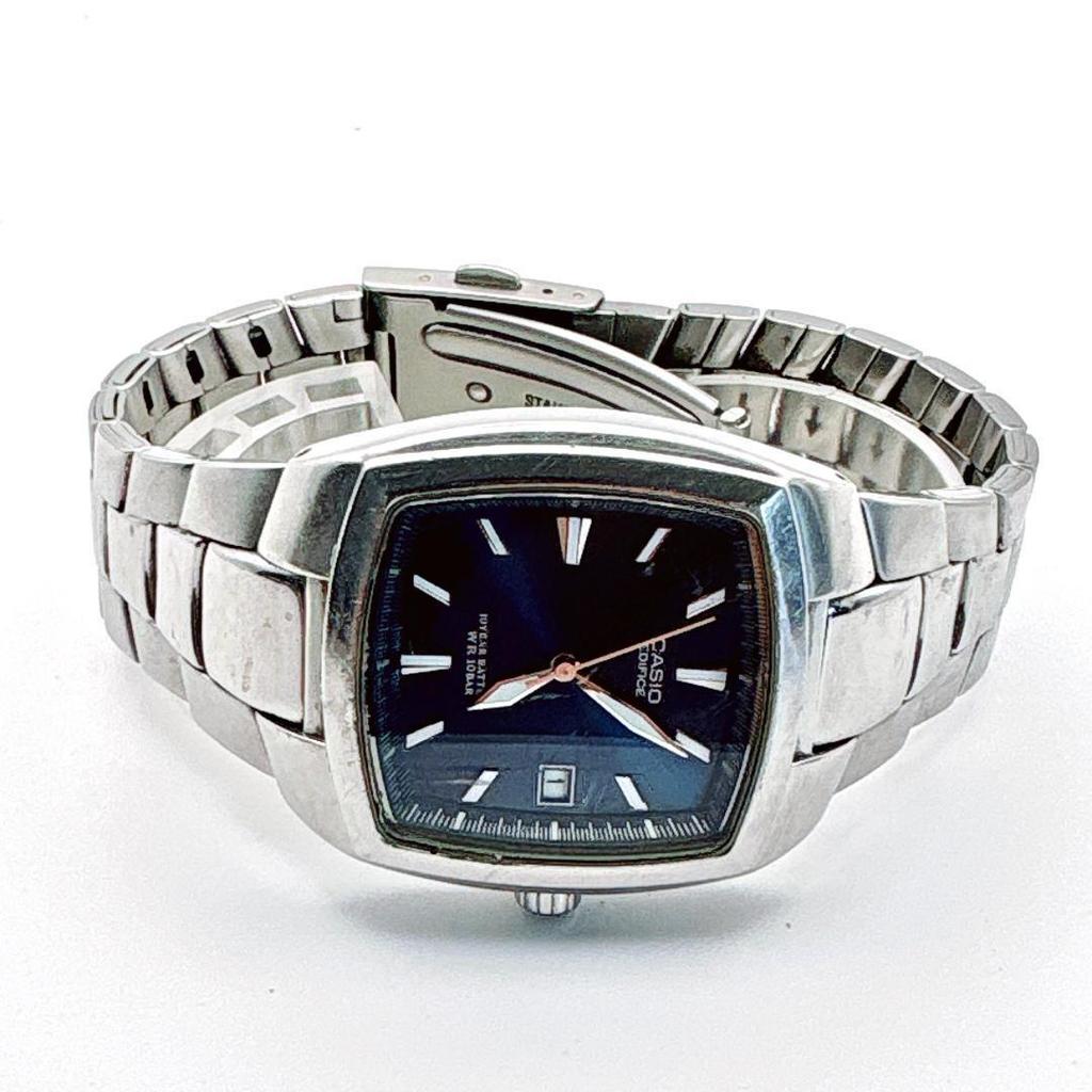 Used New Battery Working Item CASIO EDIFICE Navy Dial Men's Watch