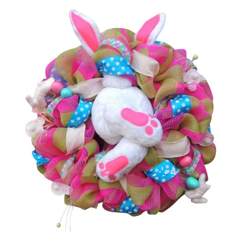 

Easter Rabbit Wreath for Front Door Easter Decorations Craft Supplies
