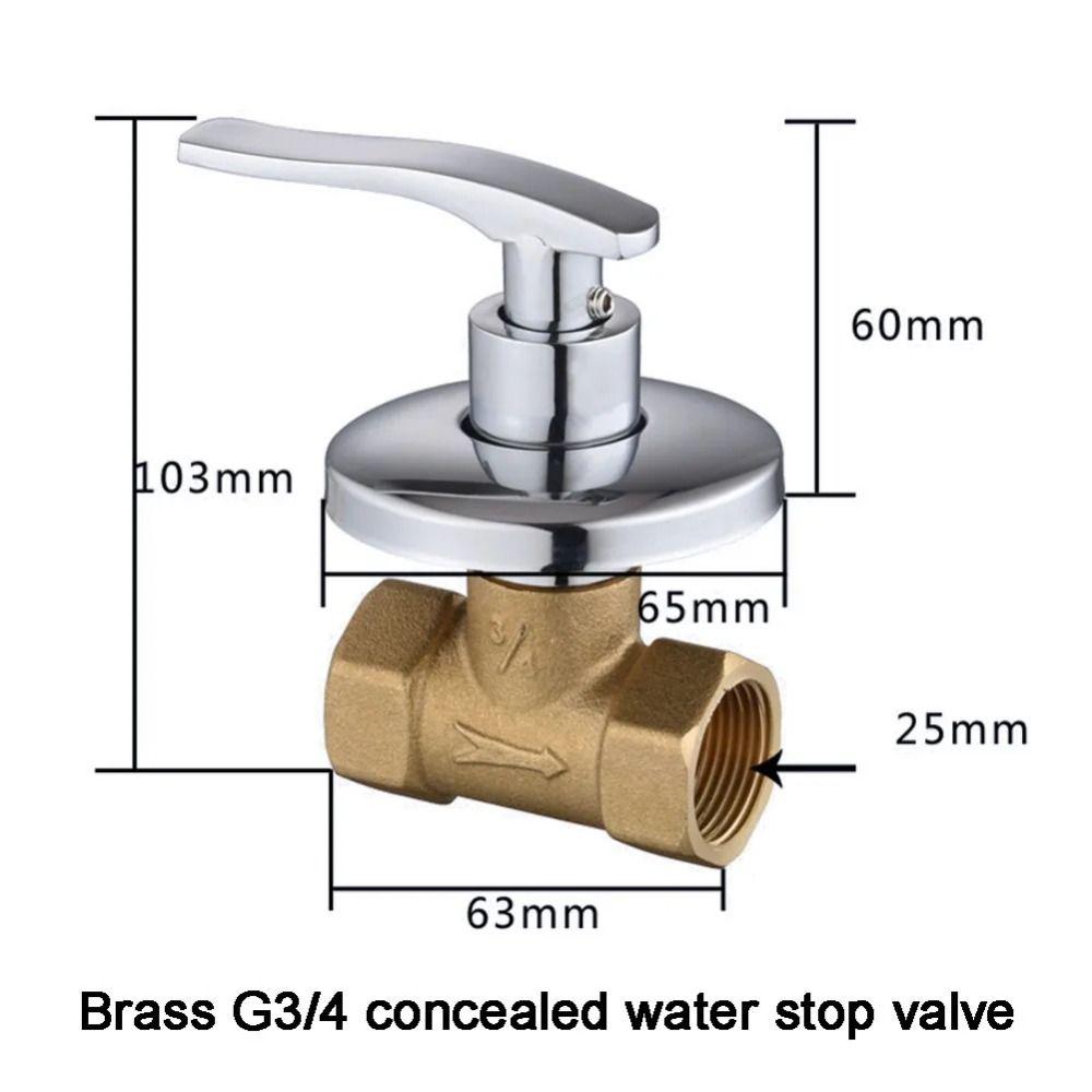 1/2" 3/4" Shower Stop Valve Quarter Turned /Full Turned Brass Solar Switch Water Valve Open Quickly Water Pipe Accessor