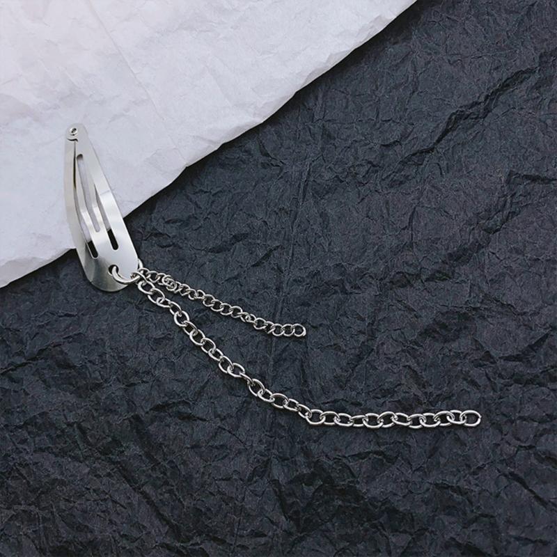 Star Pearl Hair Slides Y2k Style Bangs Hairclip Vintage Fringe Chain Hair Accessory Versatile Cherry Hairpin Jewelry