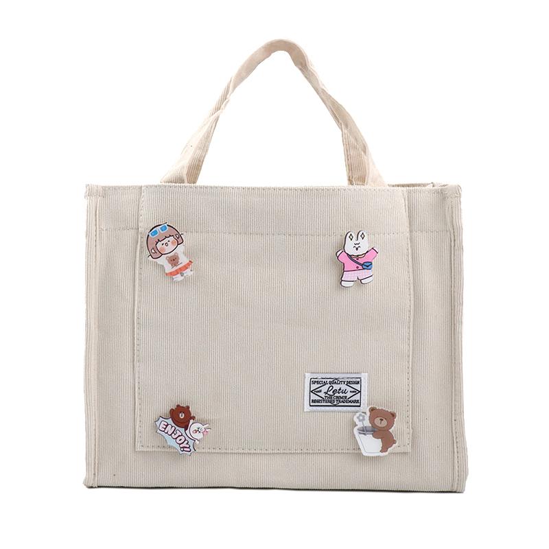 Fashion Corduroy Women'S Shoulder Bag Newest Simple Eco-Friendly Shopping Bag Trend Versatile Messenger Bag Handbags For Women