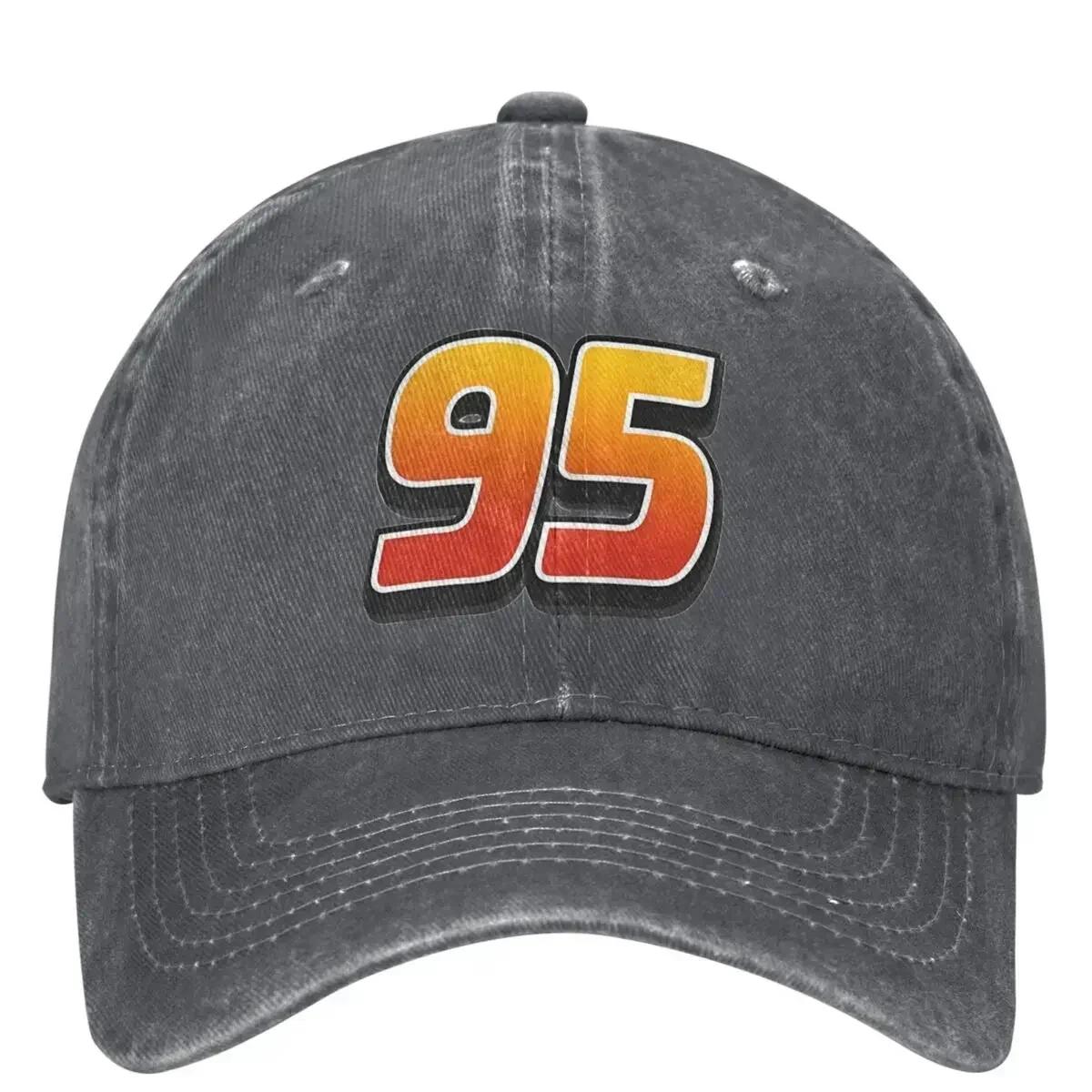 HUJMHN CAP Lightning McQueen Cars 95 Baseballpet Unisex Heren Zonwerend Hip Hop Hoeden Zomer y2k Retro Buiten Sportschool Baseballpetten One Size