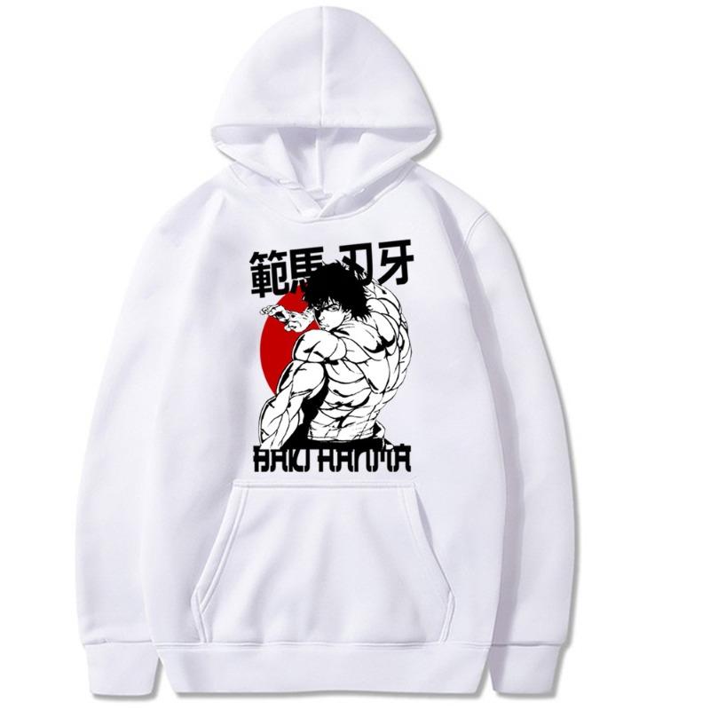 Hanma Baki The Grappler Japanese Animation Men's Hoodie Vintage Unisex Pullover Men Vintage Graphic Hoody Tops Clothing