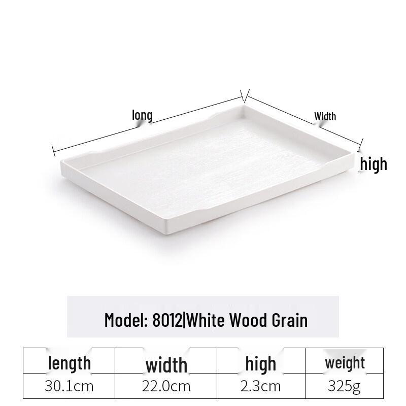 Japanese Style Rectangular Plastic Serving Tray
