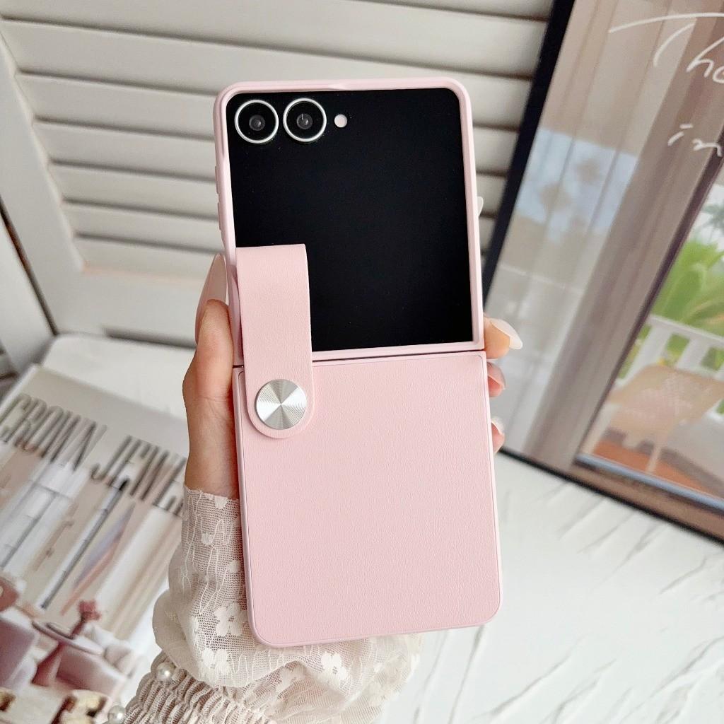 Etui na telefon w stylu torebki z paskiem na nadgarstek dla Samsung Galaxy Z Flip 8 7 FE 6 4 3 Flip8 Flip7 Flip6 Odporne na wstrząsy Twarda Osłona Ochronna