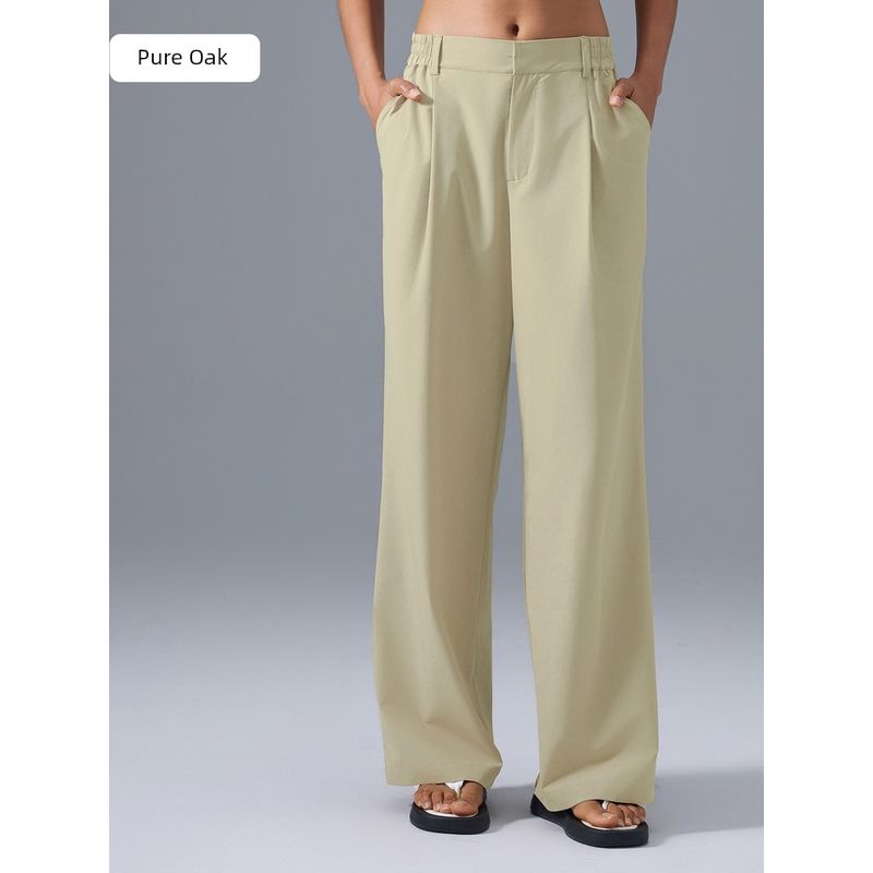 Lu Same Style Straight-leg Loose Pants Women's Summer Thin Quick-Drying Breathable and Loose Drape Idle Style Pants Sports Pants
