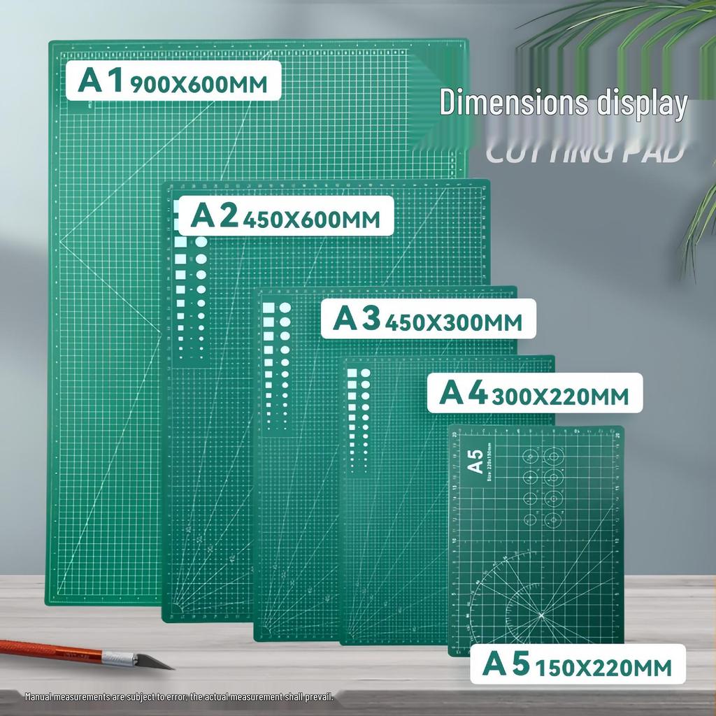 A2/A3/A4 Double-Sided Cutting Mat for Desktop Protection and Crafting - Ideal for Carving, Eraser Stamping, and Paper Cutting.