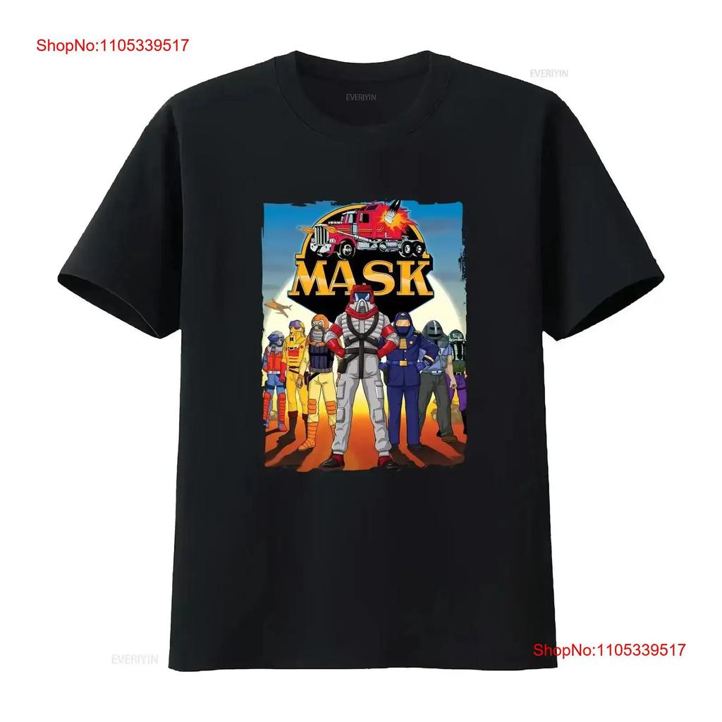 Maske 80er Cartoon T-Shirt vintage gewaschen Streetwear Designer Kleidung Für den Alltag Vielseitig