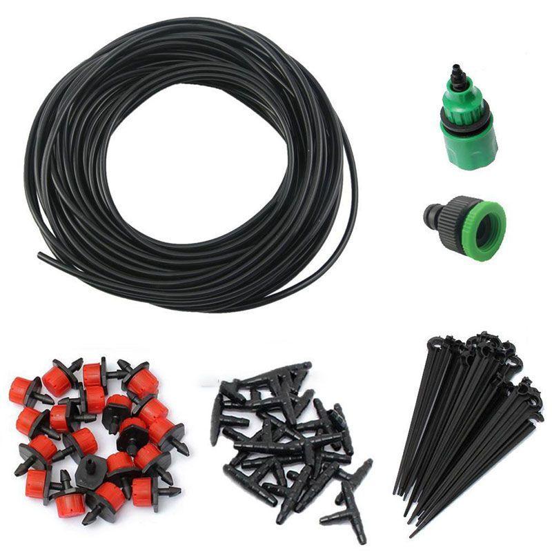 Versatile Micro Drip Water Irrigation Kit Set With Adjustable Drippers And Hose For Gardens