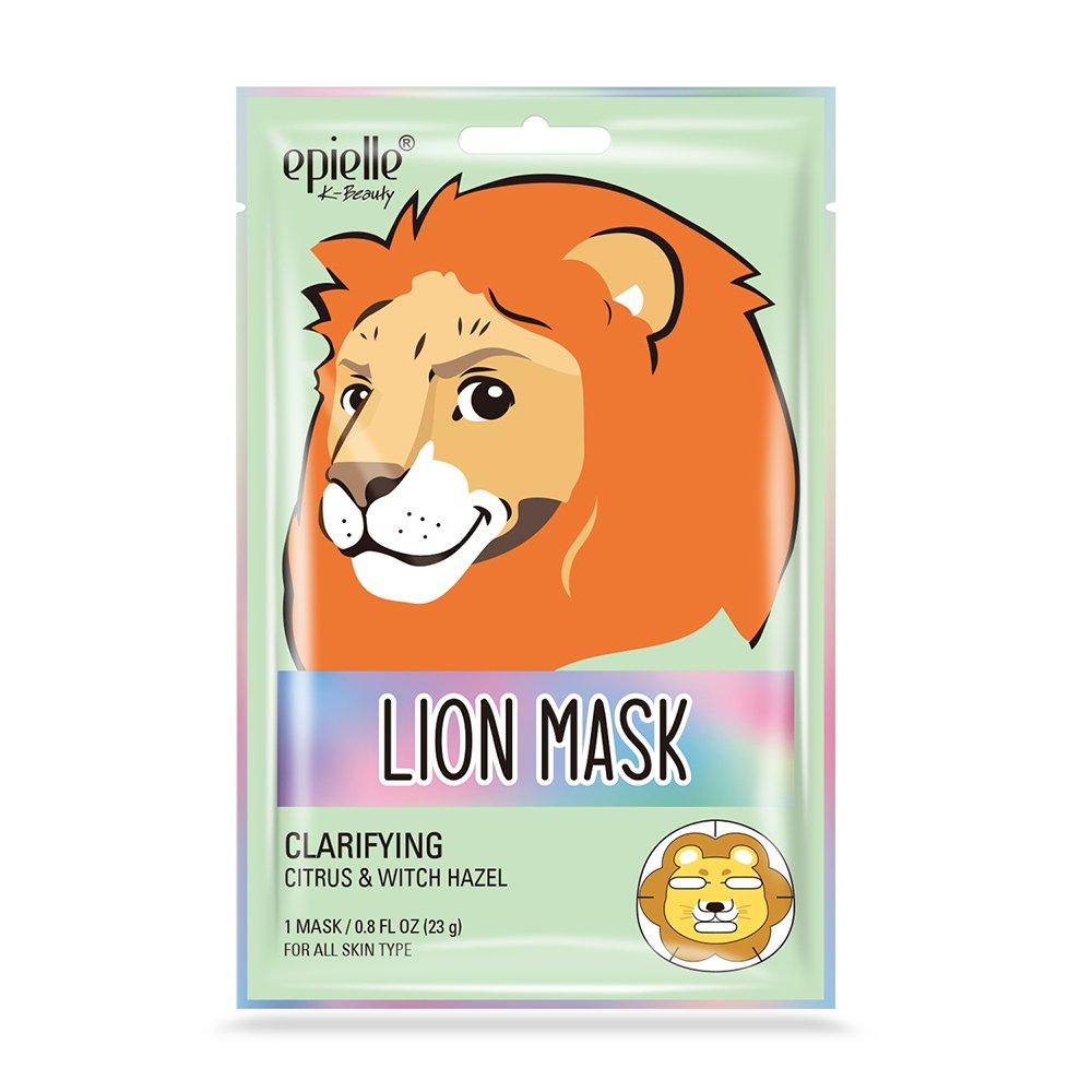 EPIELLE Animal Character Mask Pack 12 Mixed Red Panda/Blue Fish/Lion/Giraffe/Horse/Crocodile