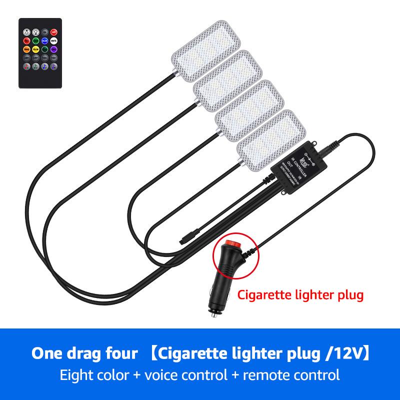 Car Lights Led Bar Automotive Strip Universal Mood Foot Light Cigarette Lighter USB Decorative Atmosphere Lamp Signal Lamp