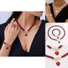 Heart Shaped Pearl Necklace And Bracelet Set For Women With Handcrafted Design For Fashionable Office Wear