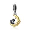 Authentic Original Copper Metal Halloween Perfect Gift Black Cat Spider Skull Pumpkin Ghost Bead Components Charm Bead Components Designed For Pan